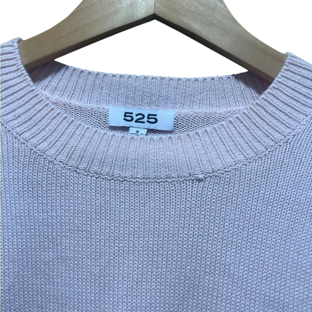 525 America Sweater Braided Tie Puff Sleeve Sweater Size Small